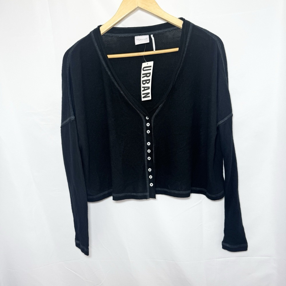 Urban Outfitters Out From Under Oversized Boho Grunge Button-Up Top Size XS - Picture 1 of 10